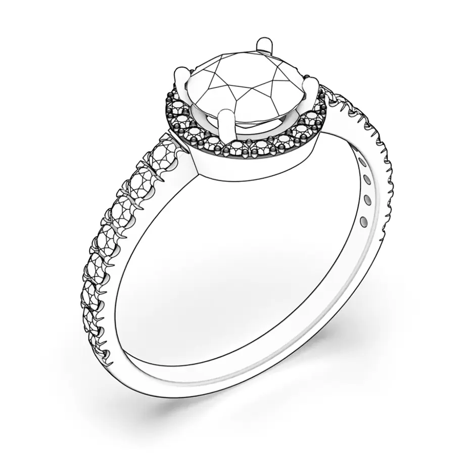 This is Love eljegyzési gyűrű: fehérarany és gyémánt